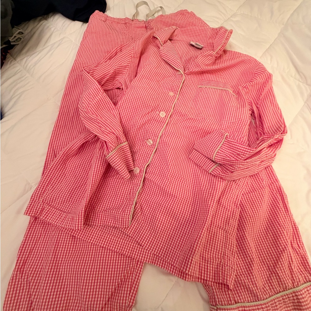 Lilly Pulitzer Pink Gingham Pajama Set